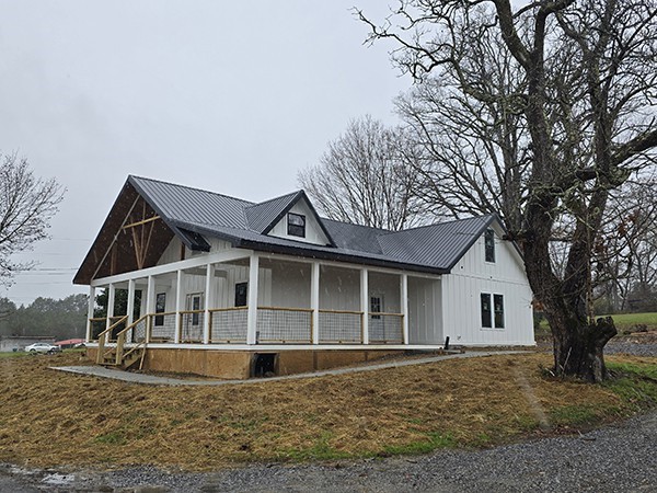 Restored farmhouse side