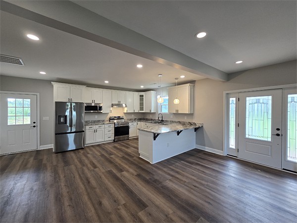 dining and kitchen
